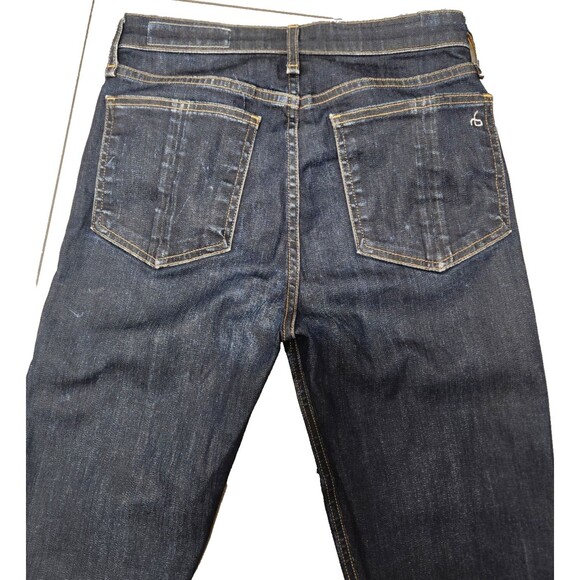 rag & bone Nina High Rise Jeans Women's Size 26 Dark Blue Stretch Denim Ankle - Picture 9 of 11